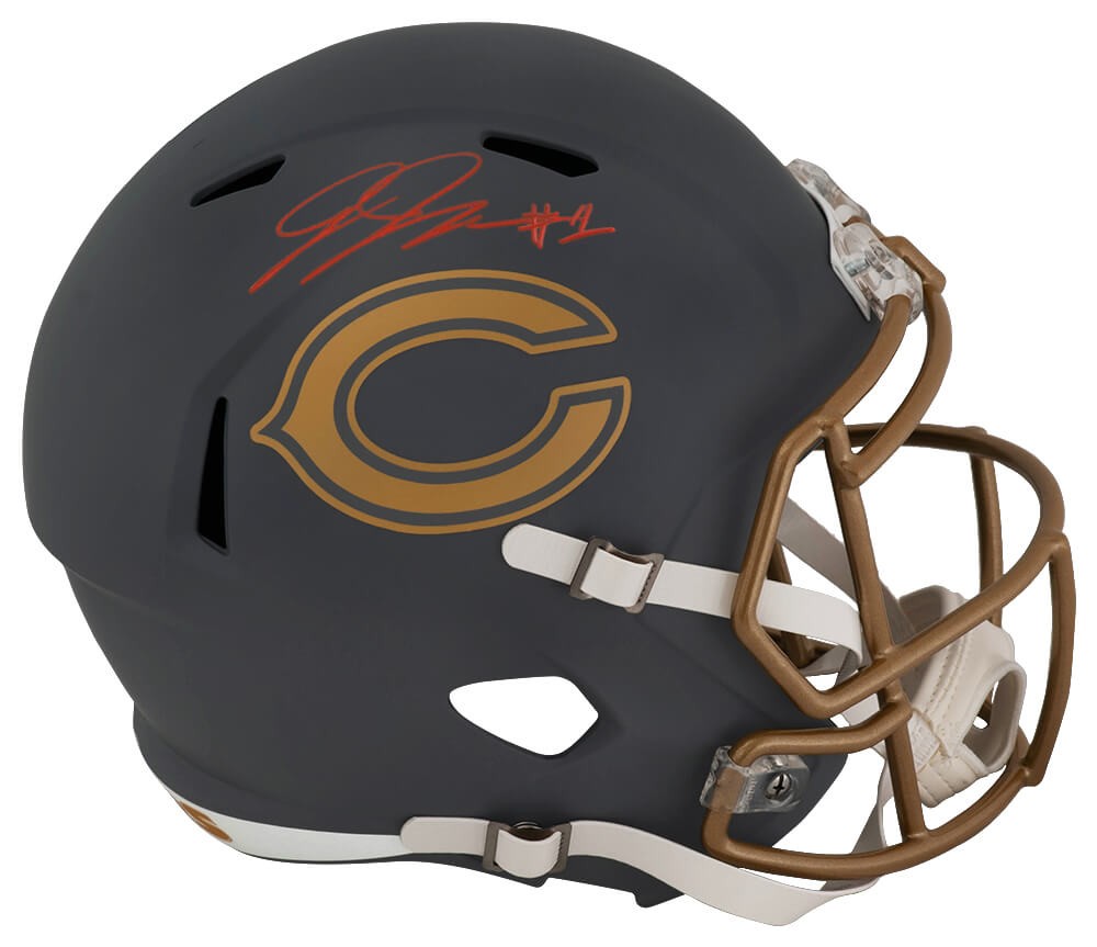 Jaylon Johnson Signed Bears SLATE Riddell F/S Replica Helmet - (SCHWARTZ COA)