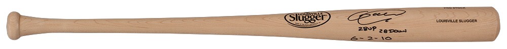 Armando Galarraga Signed Louisville Slugger Blonde Baseball Bat w/INSC- (SS COA)