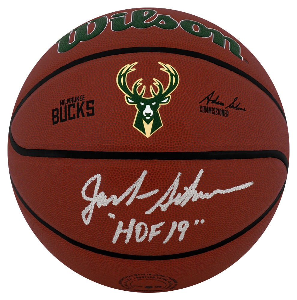 Jack Sikma Signed Bucks Logo Wilson Alliance NBA Basketball w/HOF'19 - (SS COA)