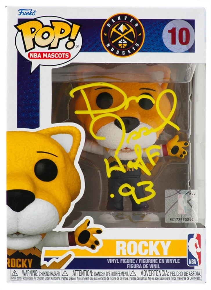 Dan Issel Signed Nuggets 'Rocky' Mascot Funko Pop Doll #10 w/HOF'93 - (SS COA)