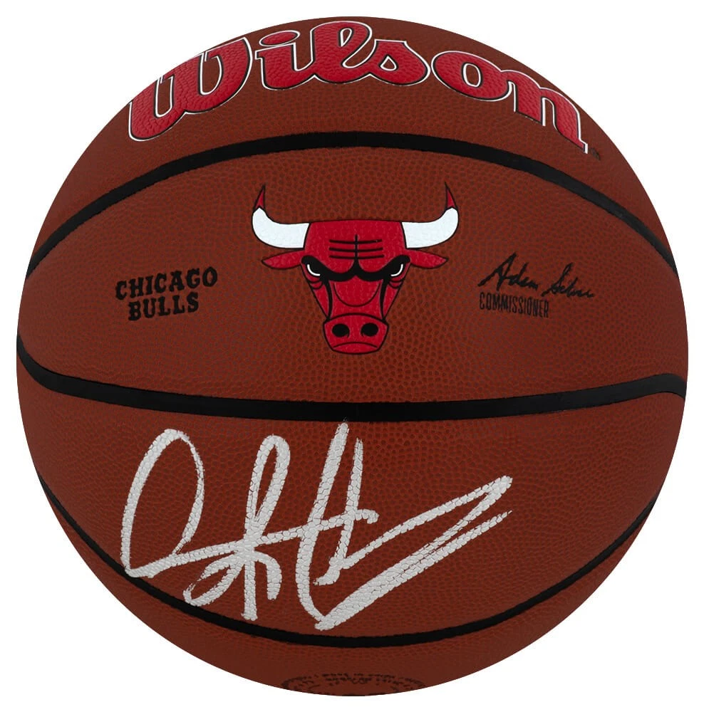 Dennis Rodman Signed Bulls Logo Wilson Alliance NBA Basketball - (SCHWARTZ COA)