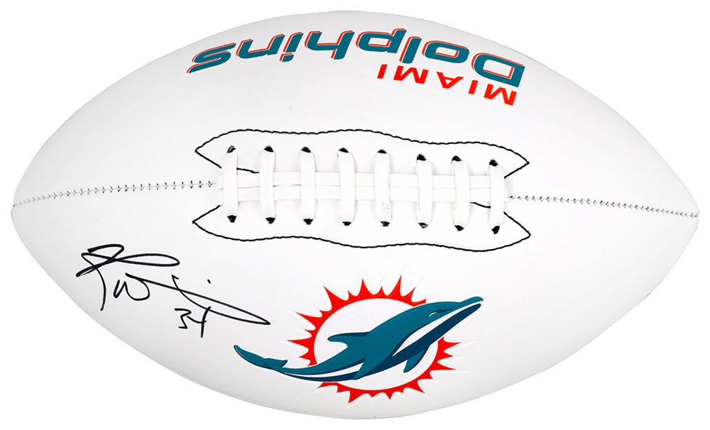 Ricky Williams Signed Miami Dolphins Logo Franklin White Football (SCHWARTZ COA)