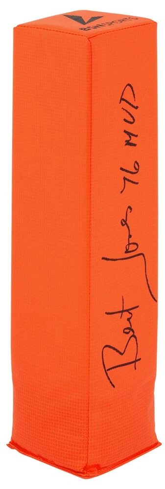 Bert Jones Signed Orange Football Endzone Pylon w/76 MVP - (SCHWARTZ COA)