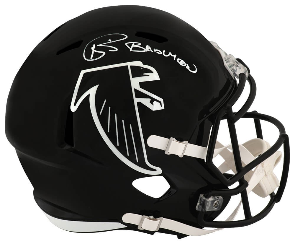 Andre Rison Signed Falcons T/B (90-02) Riddell F/S Rep Helmet w/Bad Moon -SS COA