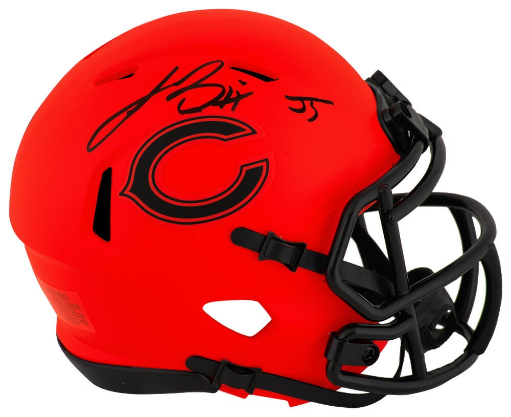 Lance Briggs Signed Chicago Bears RAVE Riddell Speed Mini Helmet -(SCHWARTZ COA)