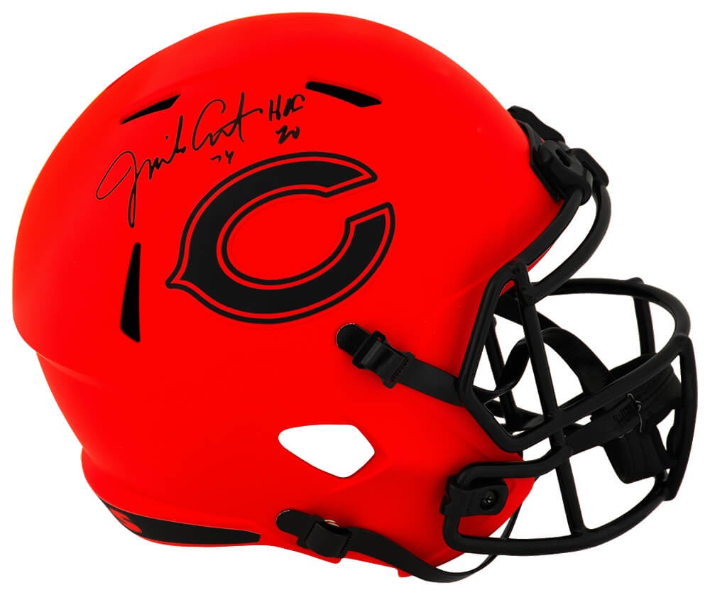 Jim Covert Signed Bears RAVE Riddell Full Size Replica Helmet w/HOF'20 -(SS COA)