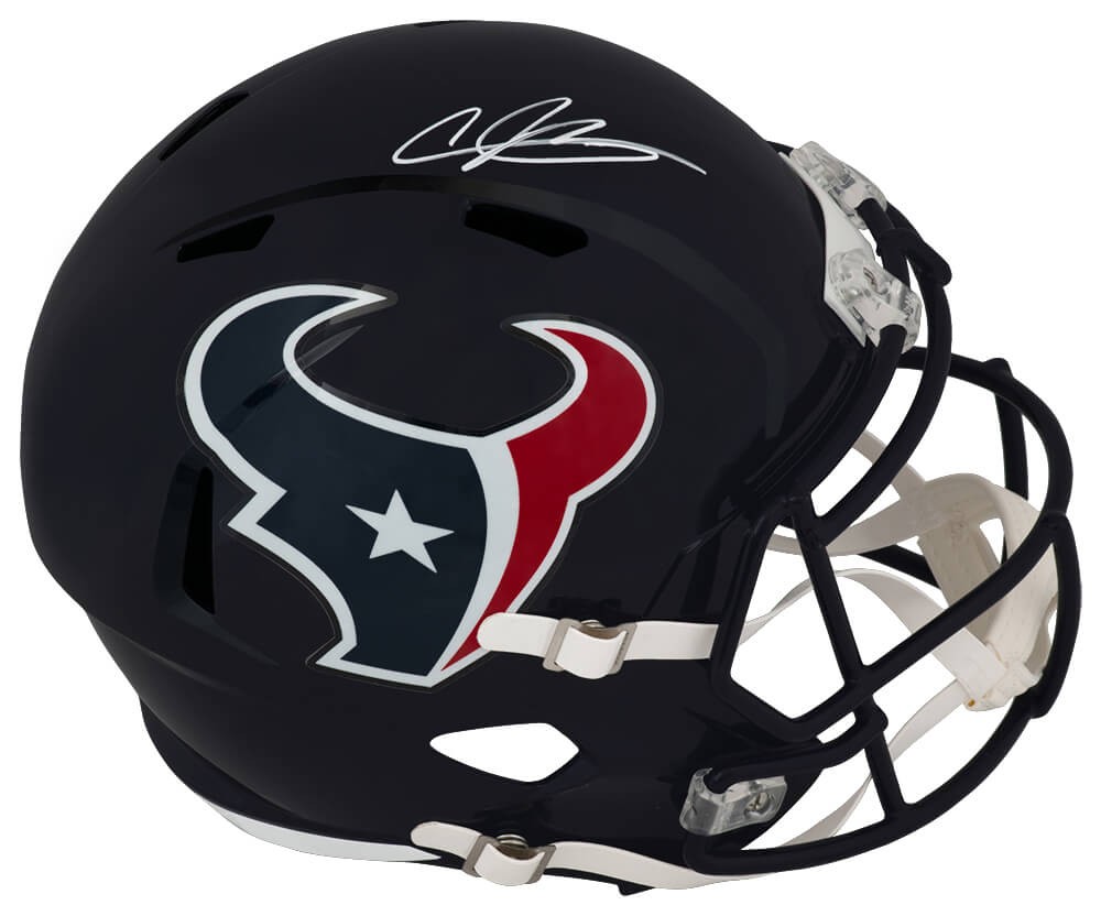 Andre Johnson Signed Texans Riddell Full Size Replica Helmet - (SCHWARTZ COA)