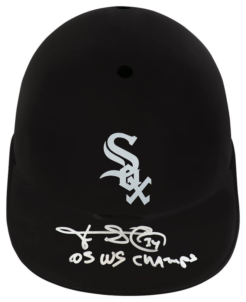Freddy Garcia Signed White Sox Souvenir Replica Batting Helmet w/Champs (SS COA)
