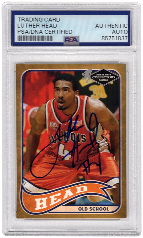 Luther Head Signed Illinois 2005 Press Pass Old School Rookie Card #10 (PSA/DNA)