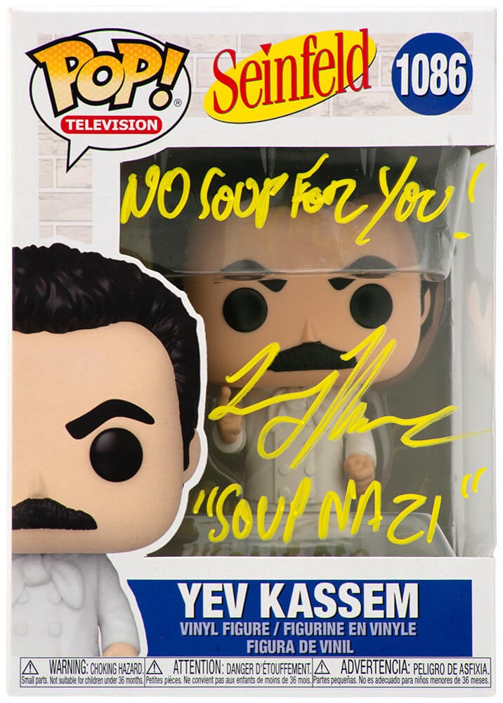 LARRY THOMAS SIGNED SEINFELD YEV KASSEM SOUP NAZI FUNKO POP #1086 W/INS (SS COA) COLLECTIBLE MEMORABILIA