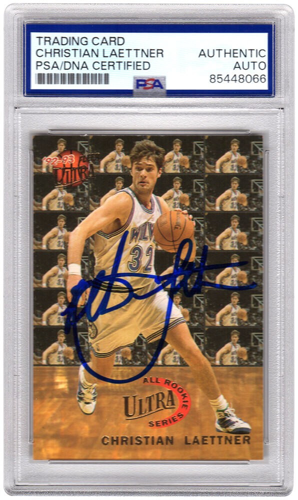 Christian Laettner Signed T'Wolves 1992-93 Fleer Ultra RC Series #4 - (PSA/DNA)