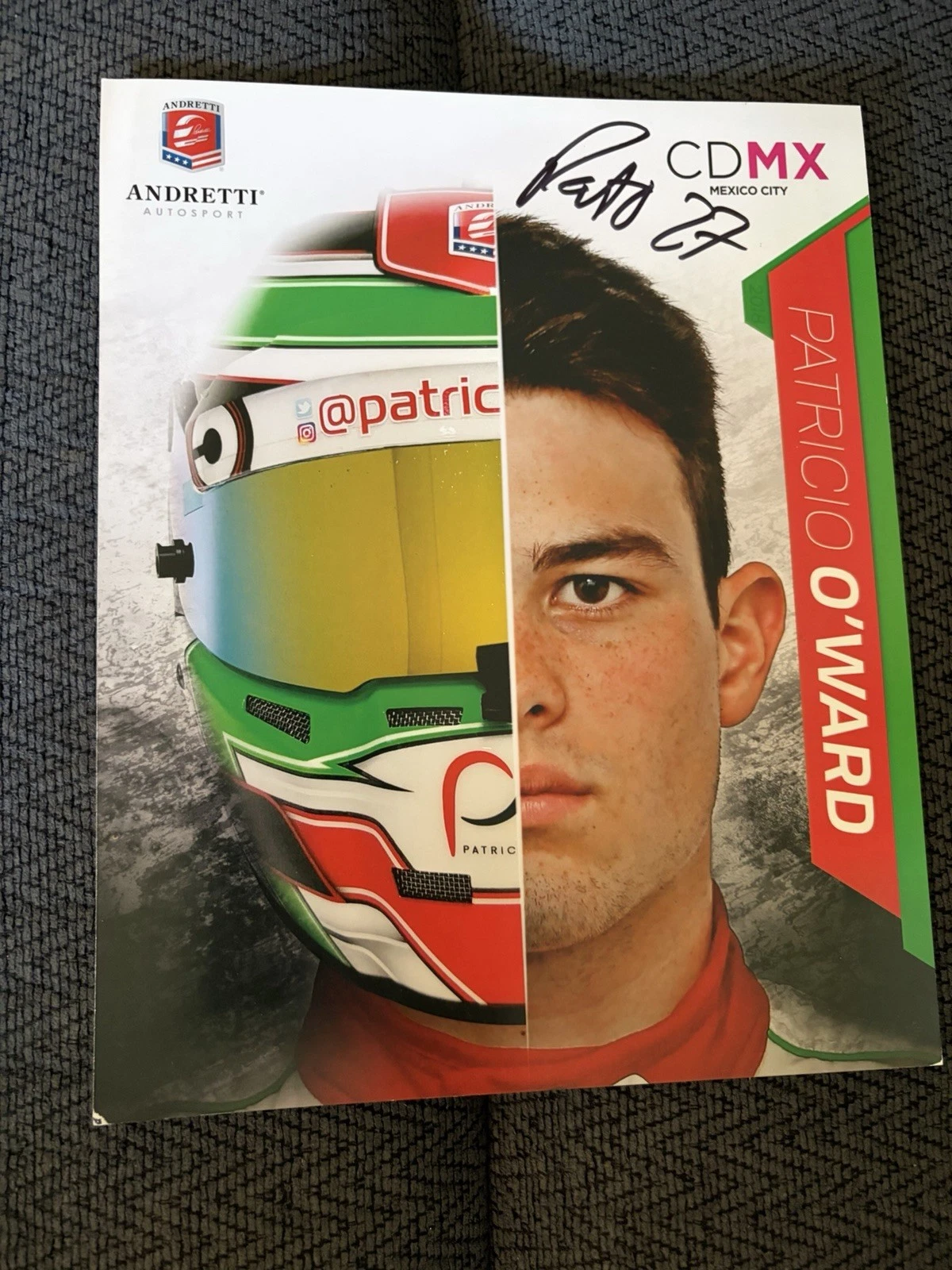 Pato O'Ward Indy 500 Signed Car Promo Card Indianapolis Patricio