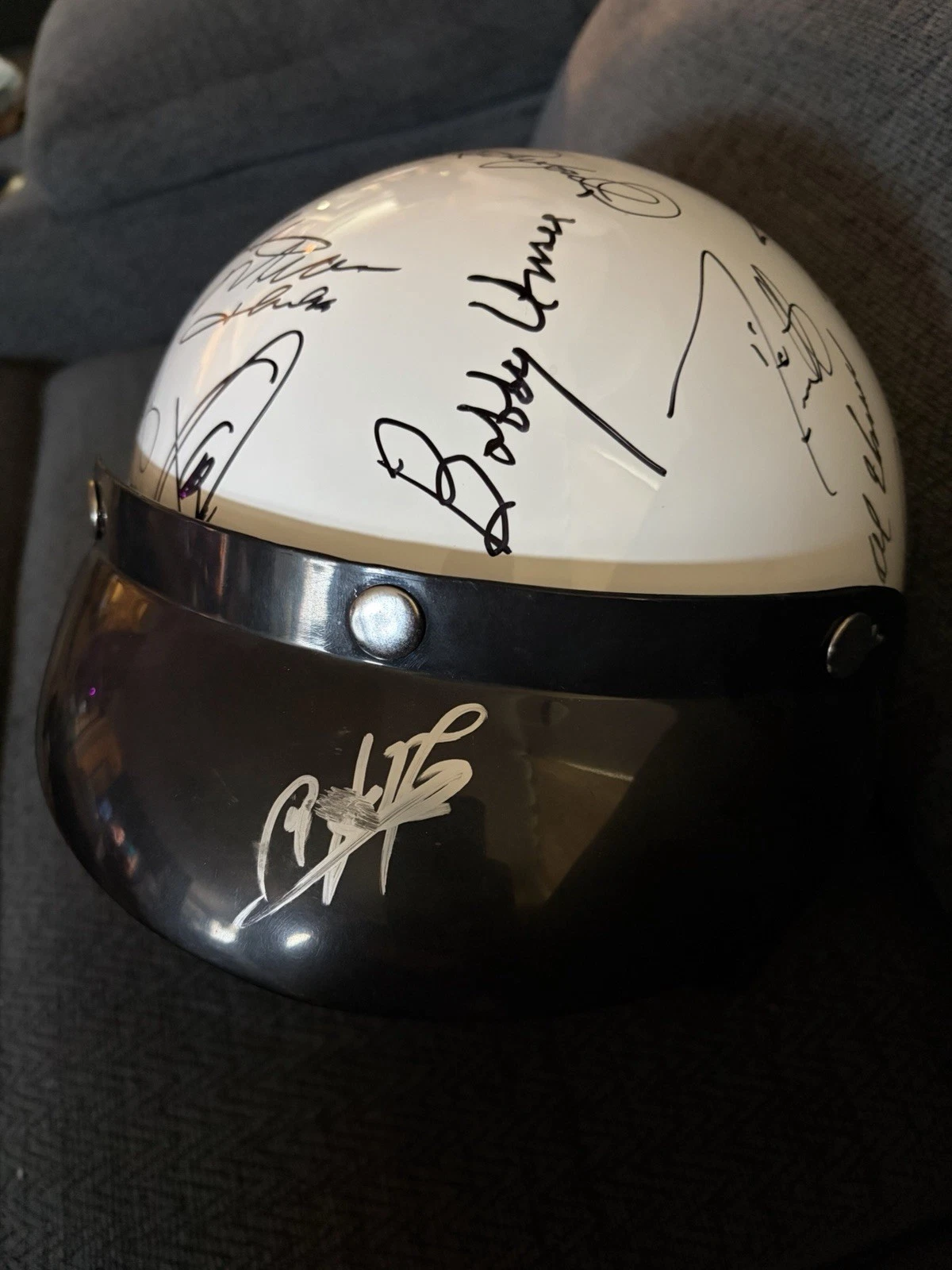 28 Winners Signed Full Sz Helmet Indianapolis Indy 500 AJ Foyt Bobby Al Unser Jr