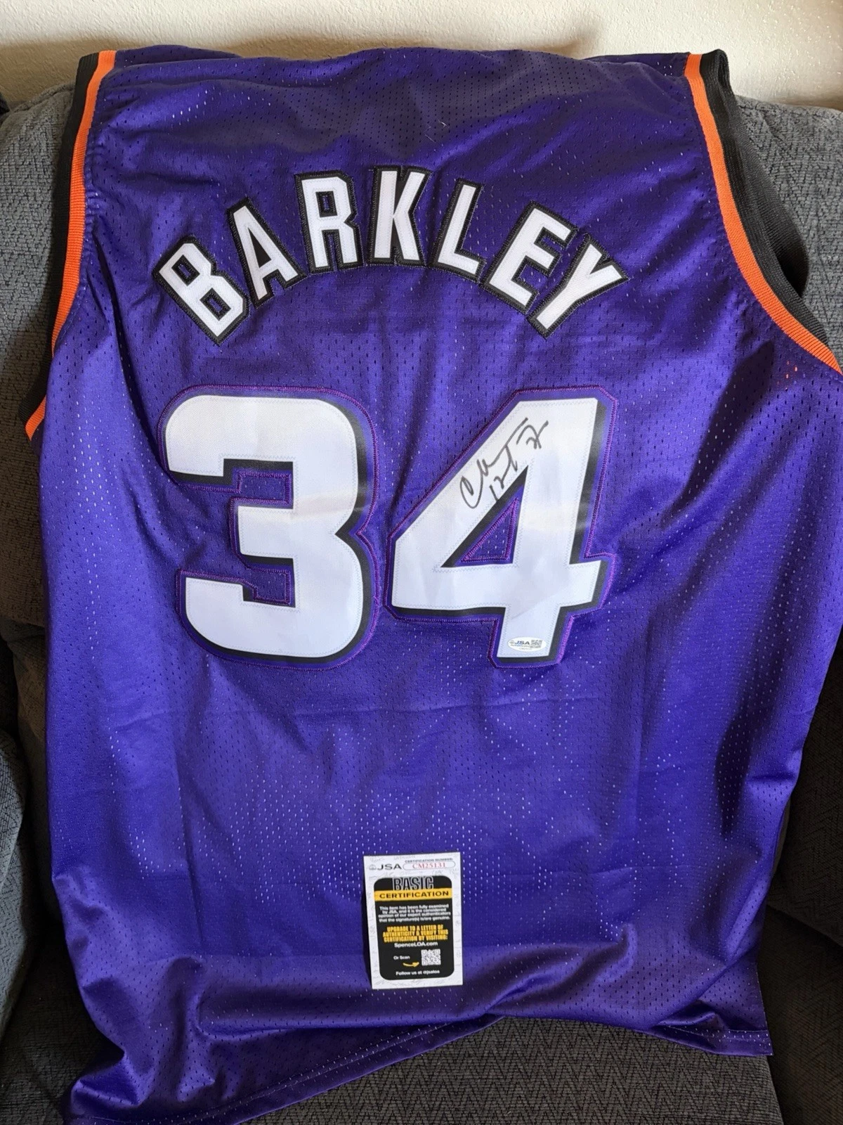 Charles Barkley SIGNED Jersey XL JSA Authentication COA Phoenix Suns
