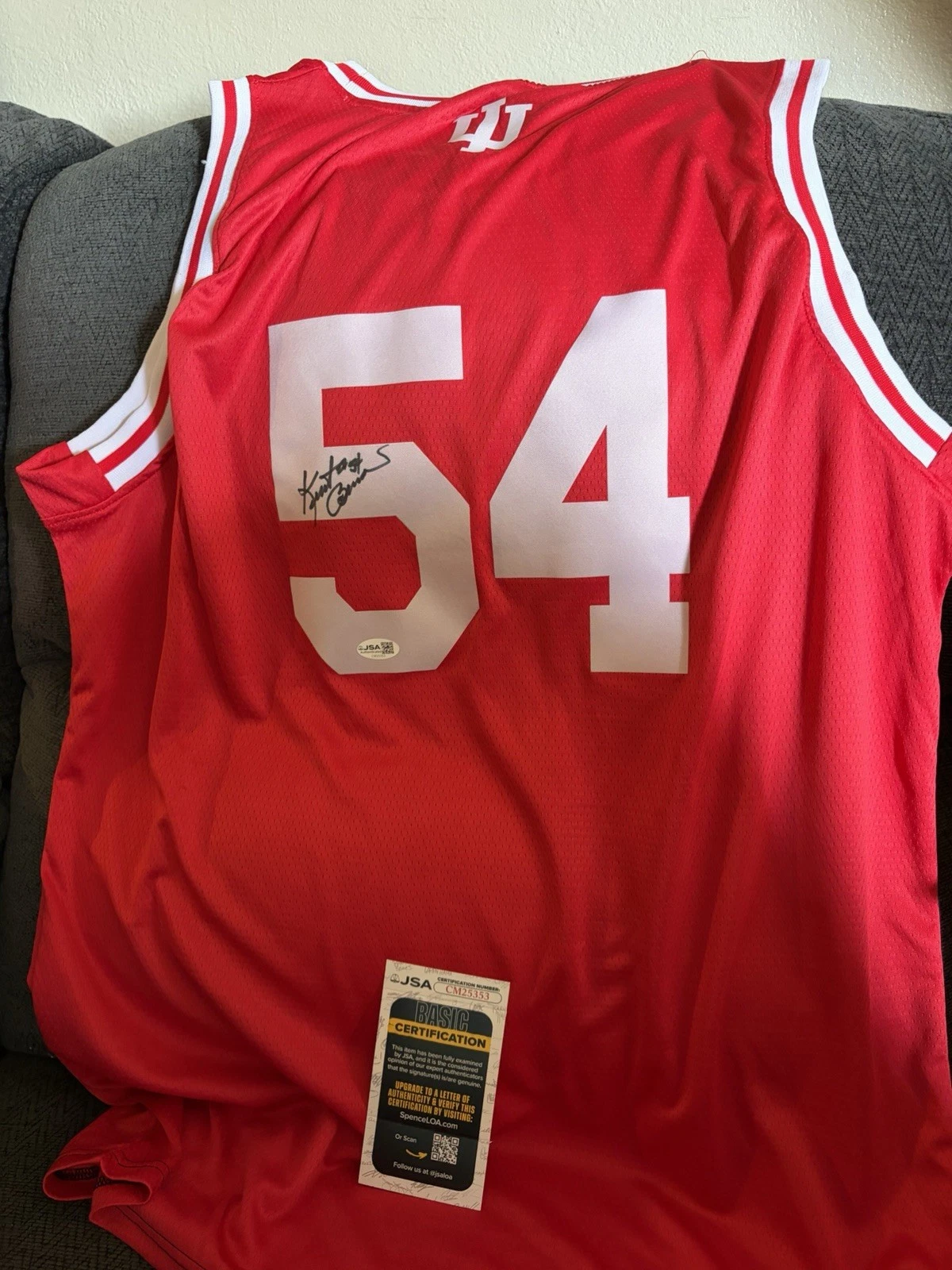 Kent Benson SIGNED Indiana Hoosiers Jersey XL JSA Authentication COA 1976 Champs