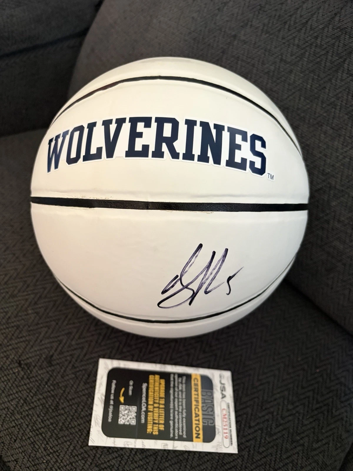 Jalen Rose Signed NCAA Basketball JSA COA Authentication Michigan Wolverines