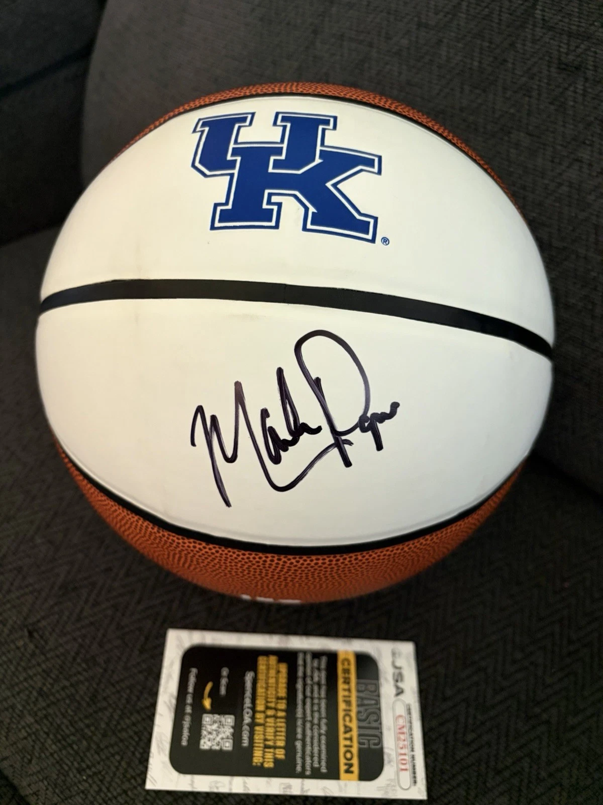 Mark Pope Signed Kentucky Wildcats Basketball JSA COA Authentication