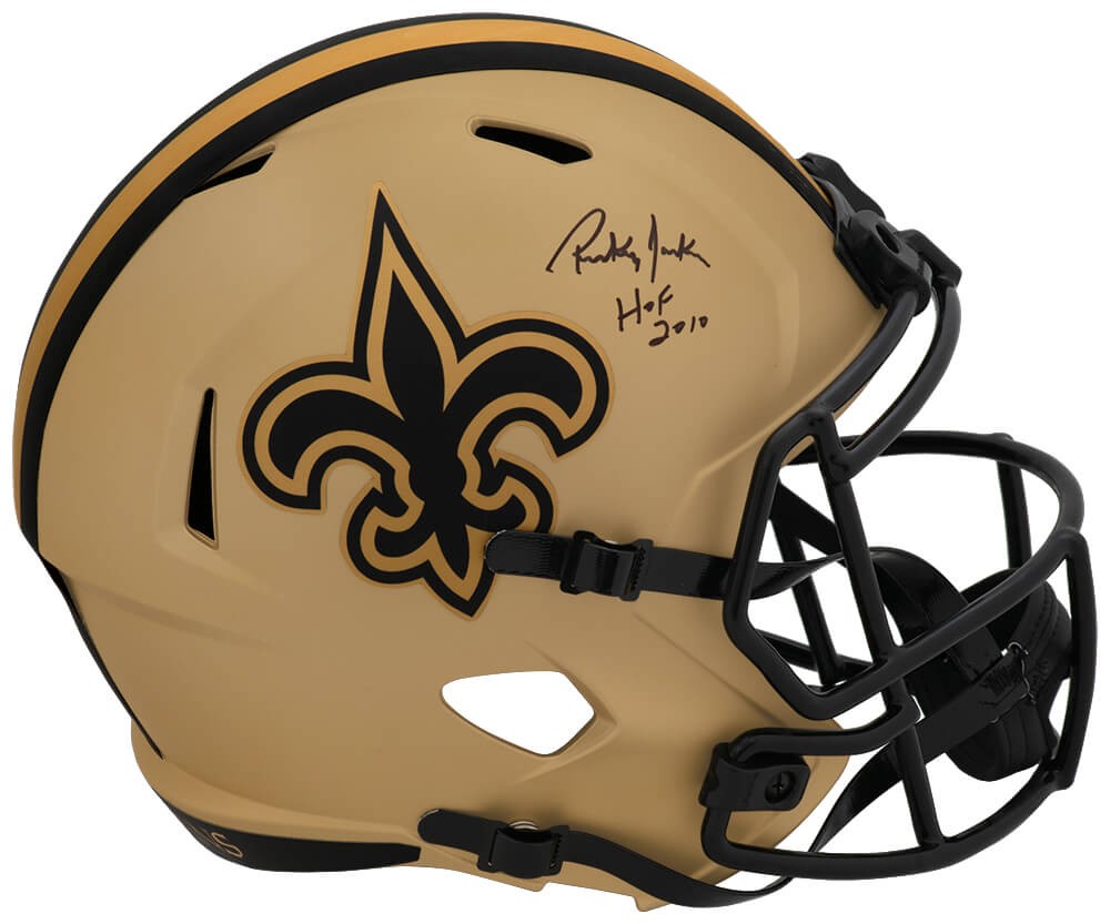 Rickey Jackson Signed Saints RAVE Riddell F/S Replica Helmet w/HOF 2010 (SS COA)