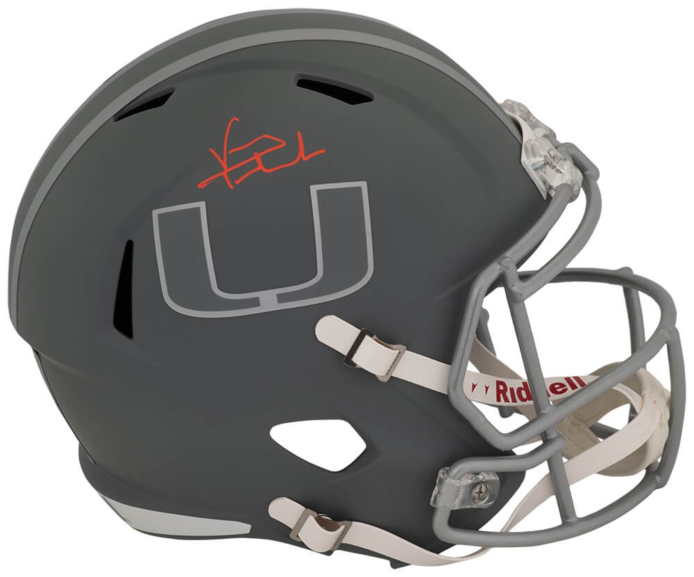 Vinny Testaverde Signed Miami SLATE Riddell Full Size Replica Helmet - (SS COA)