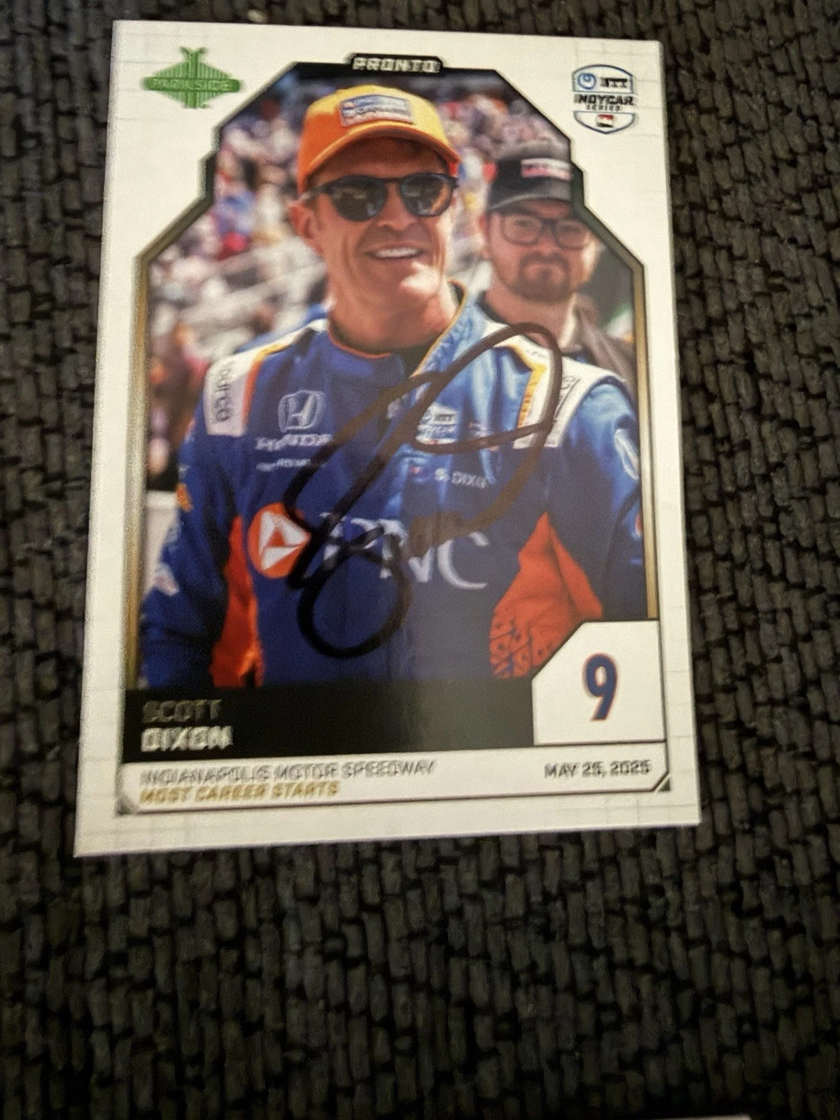 2025 Parkside Indy Car Trading Card 500 Signed Scott Dixon Pronto