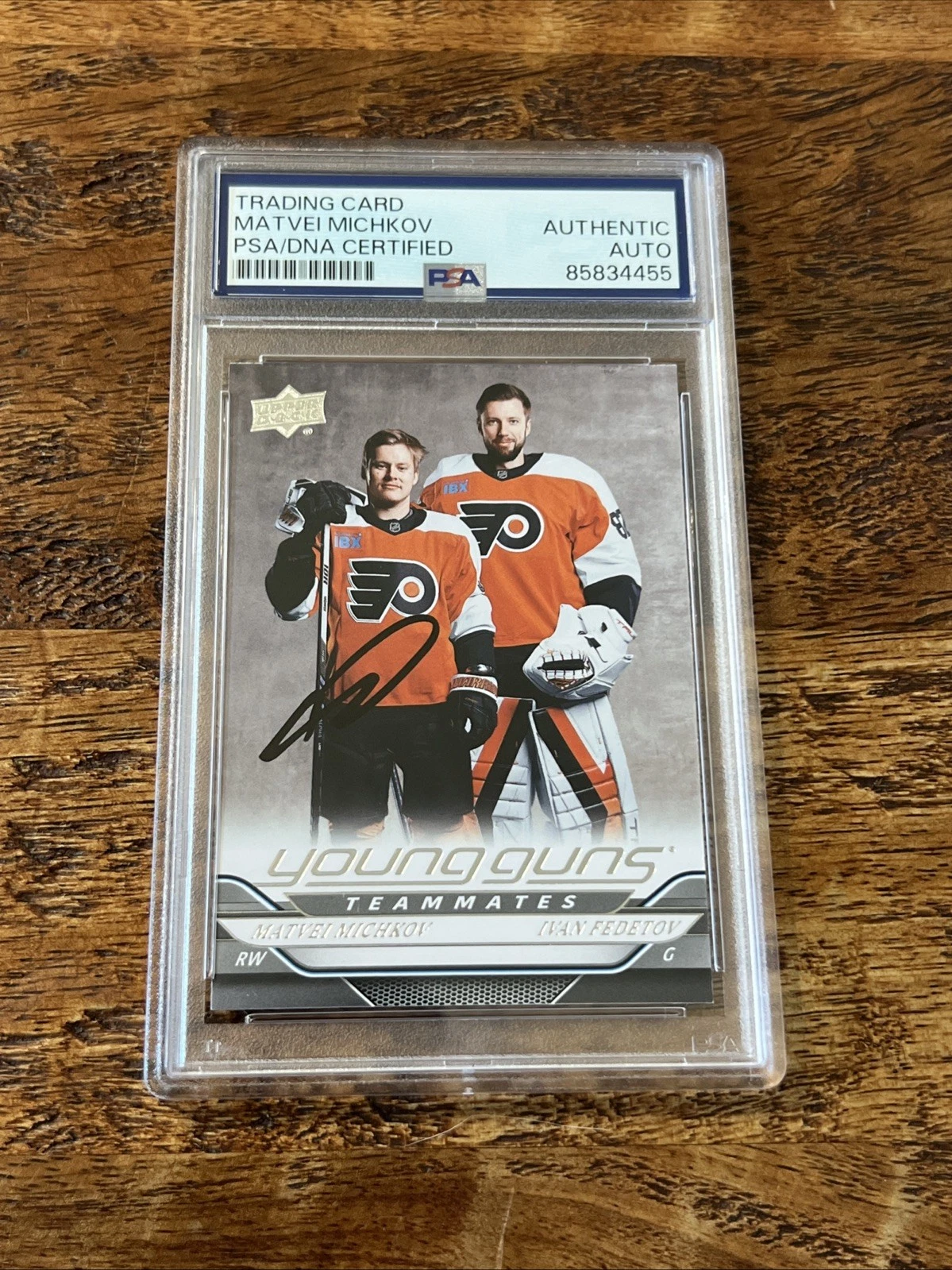 Matvei Michkov IP Signed UD Young Guns Card Psa Dna Coa Slab Flyers Autographed