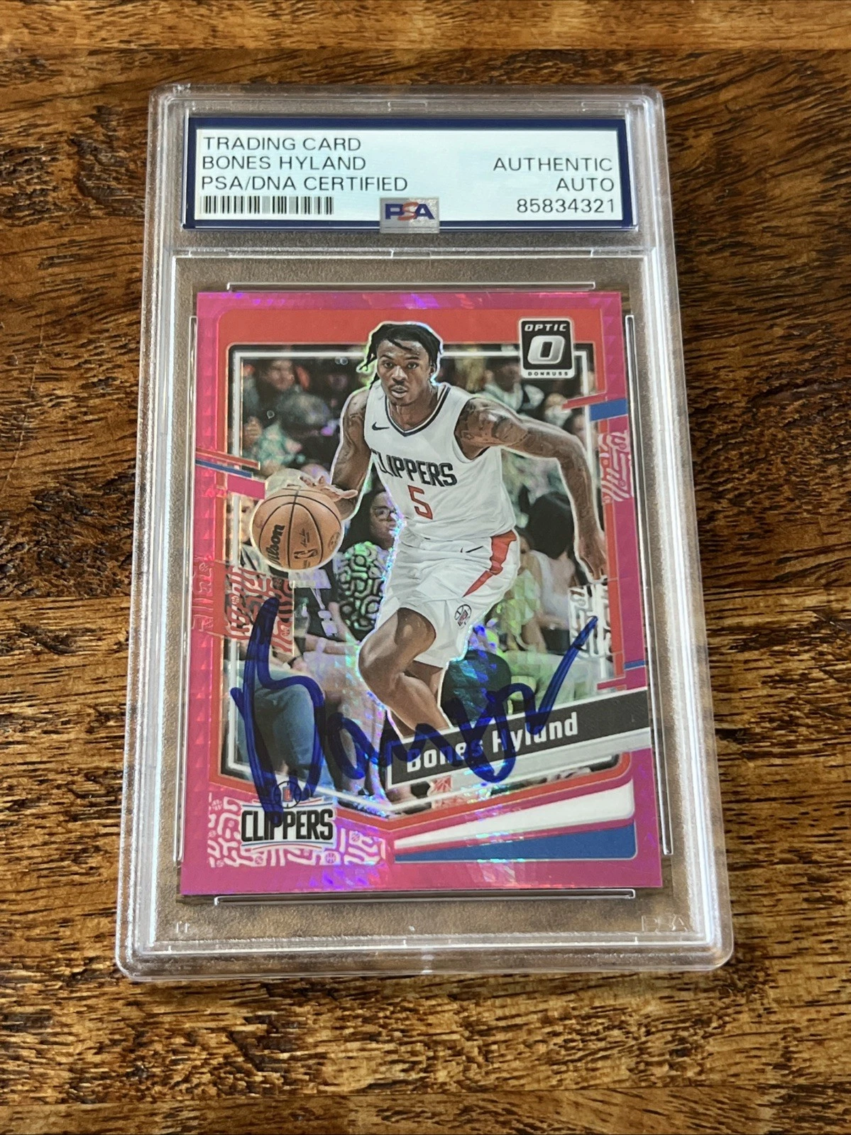 Bones Hyland IP Signed Optic Card Psa Dna Coa Slab Autographed Clippers