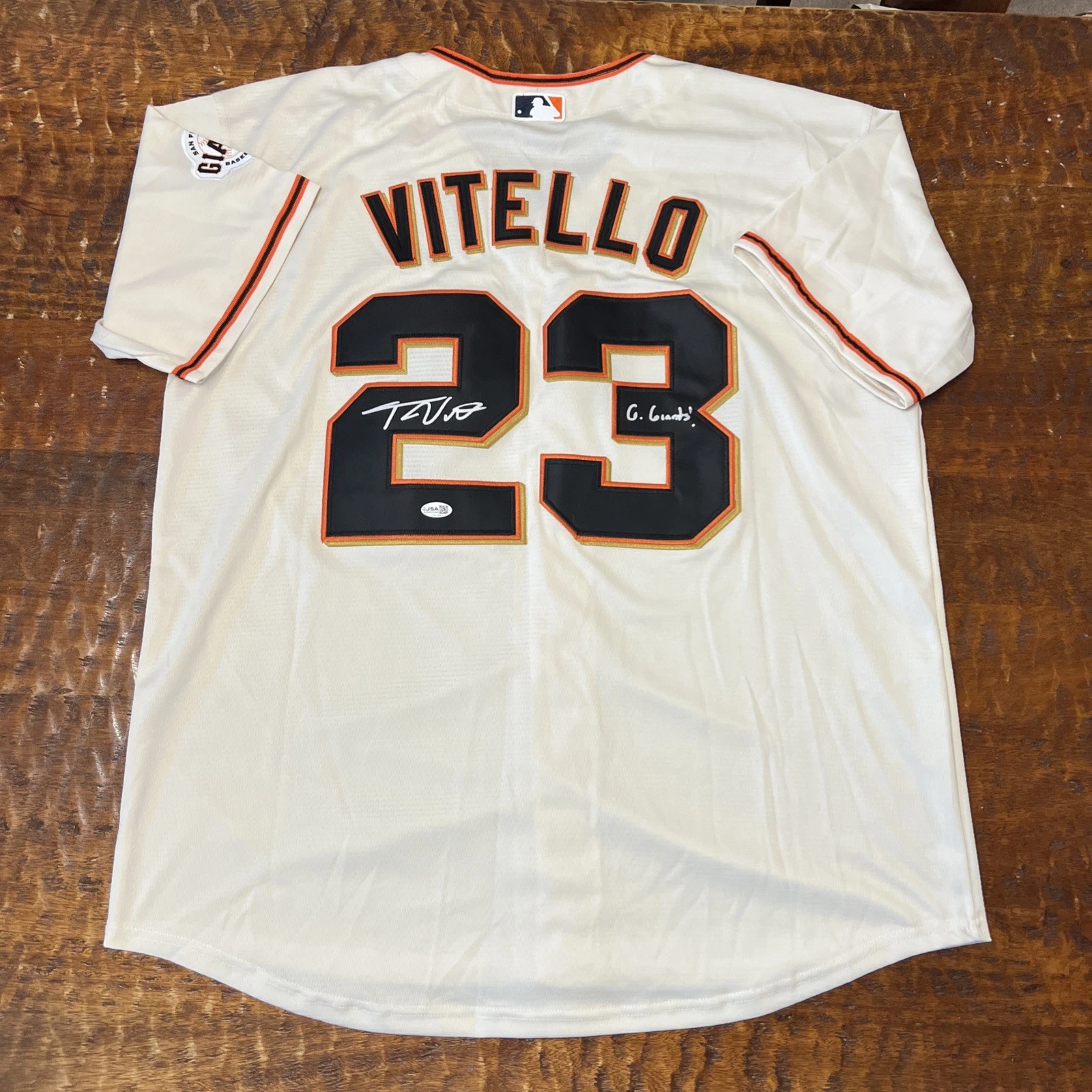 Tony Vitello Signed San Francisco Giants Jersey JSA Coa Autographed