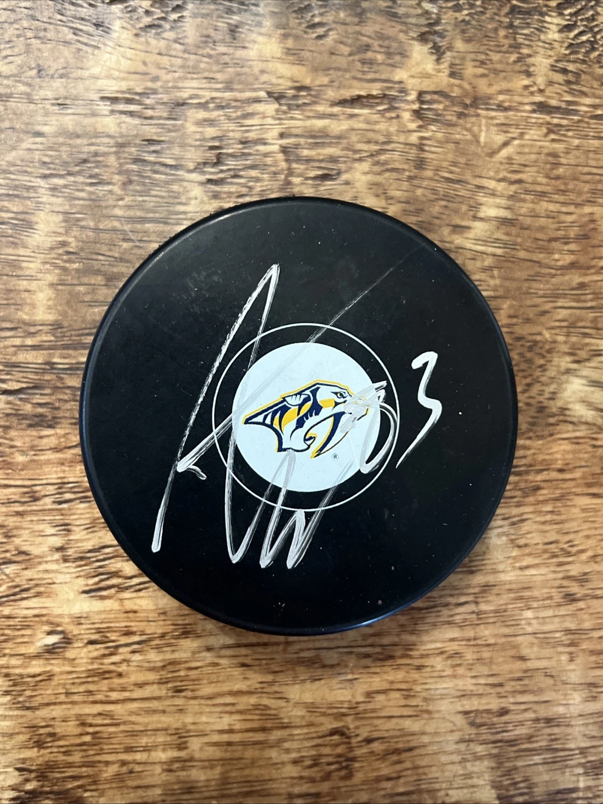 Adam Wilsby Signed Nashville Predators Puck JSA Coa Autographed