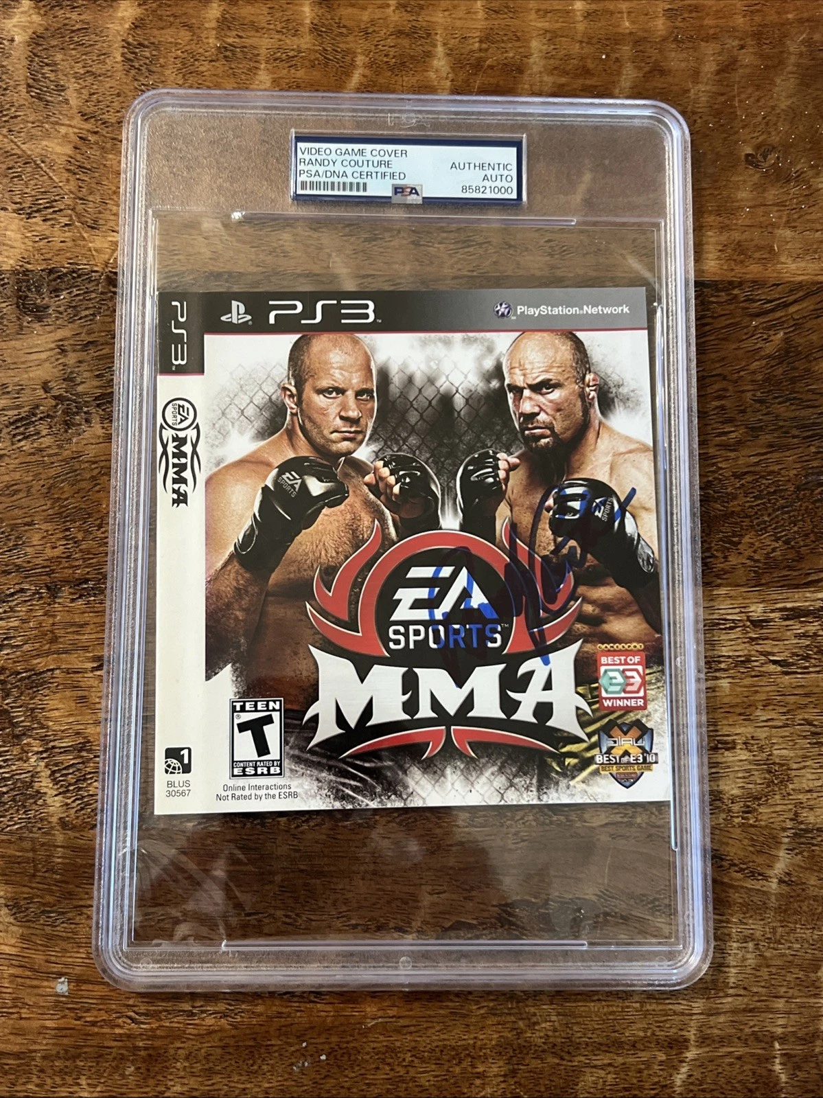 Randy Couture Signed MMA PlayStation 3 Video Game PSA/DNA Slab Autographed UFC