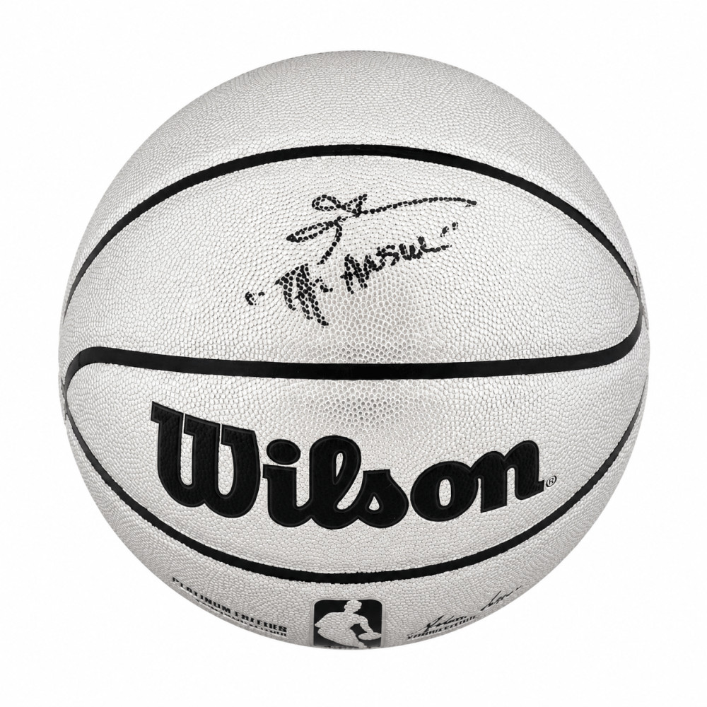 Allen Iverson Signed Wilson Platinum NBA Basketball w/The Answer -(SCHWARTZ COA)