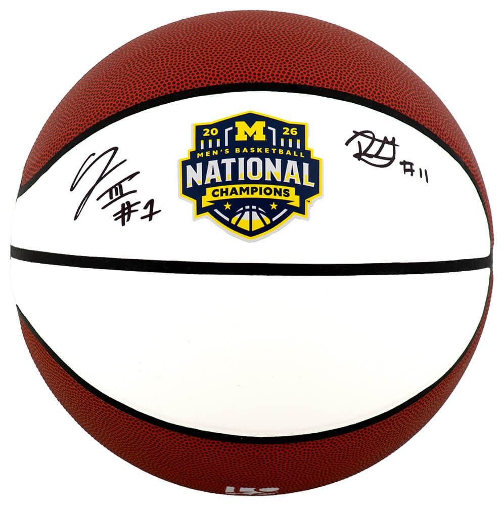 Trey McKenney, Roddy Gayle Jr. Signed Michigan 2026 Champs Basketball - (SS COA)
