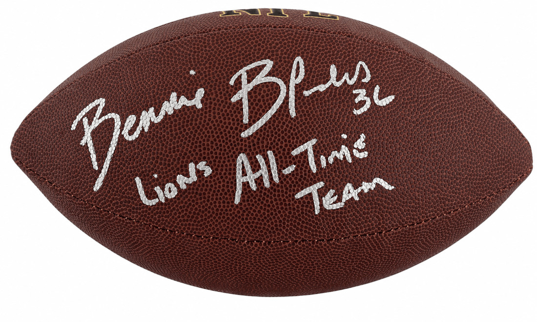 Bennie Blades Signed Wilson Super Grip F/S NFL Football w/All-Time Team (SS COA)