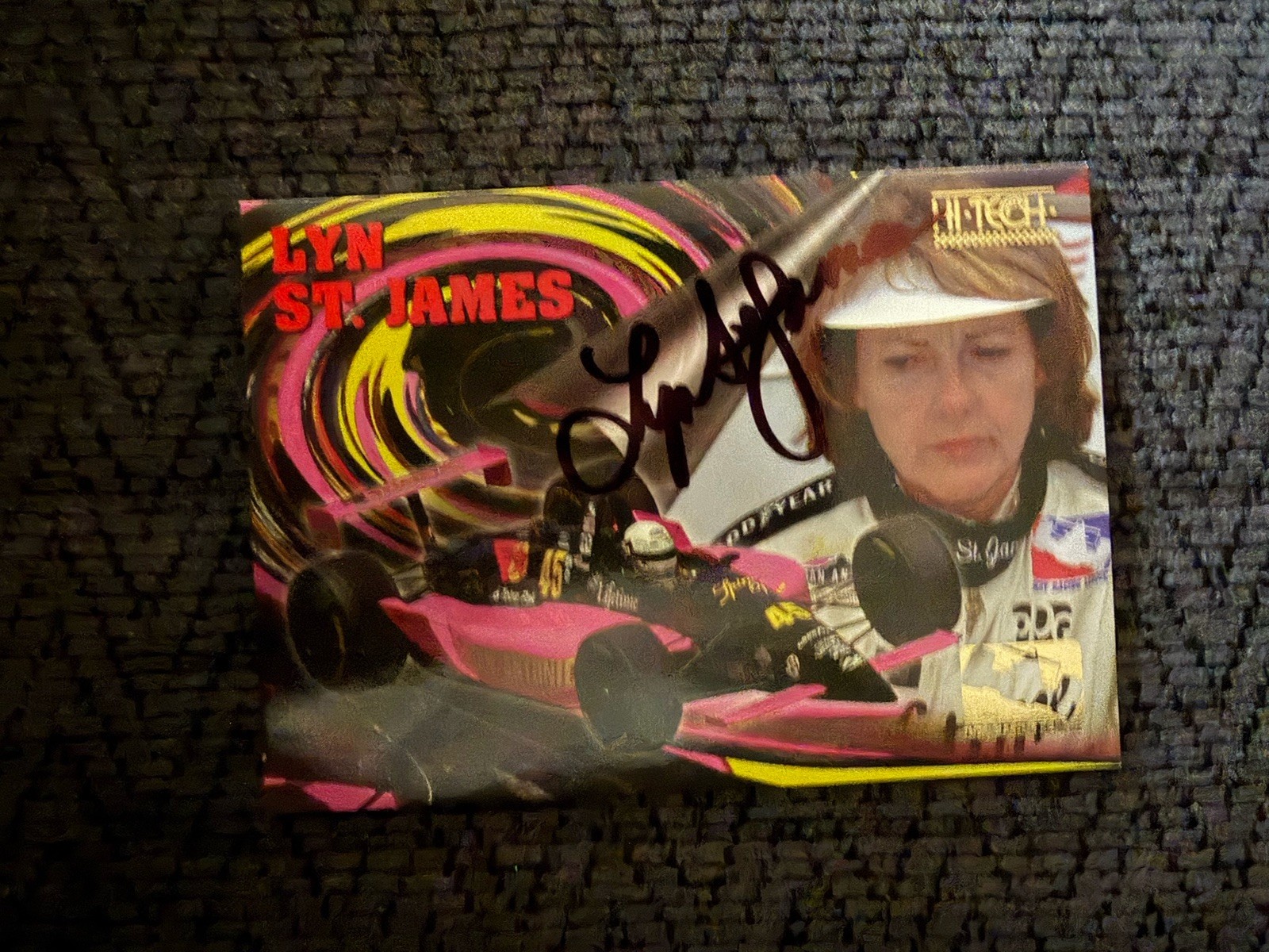 Signed Trading Card Indy 500 Car Indianapolis Lyn St James Autographed