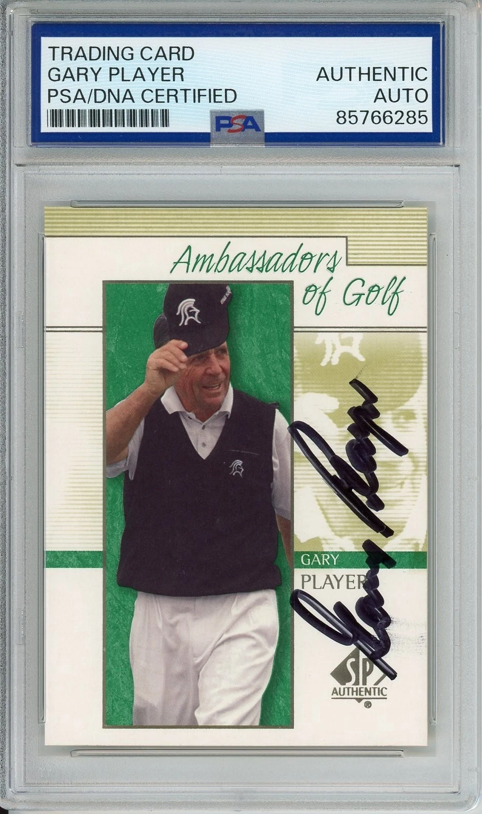 2001 UD SP AUTHENTIC GOLF GARY PLAYER SIGNED CARD PSA DNA COA AUTOGRAPH HOF
