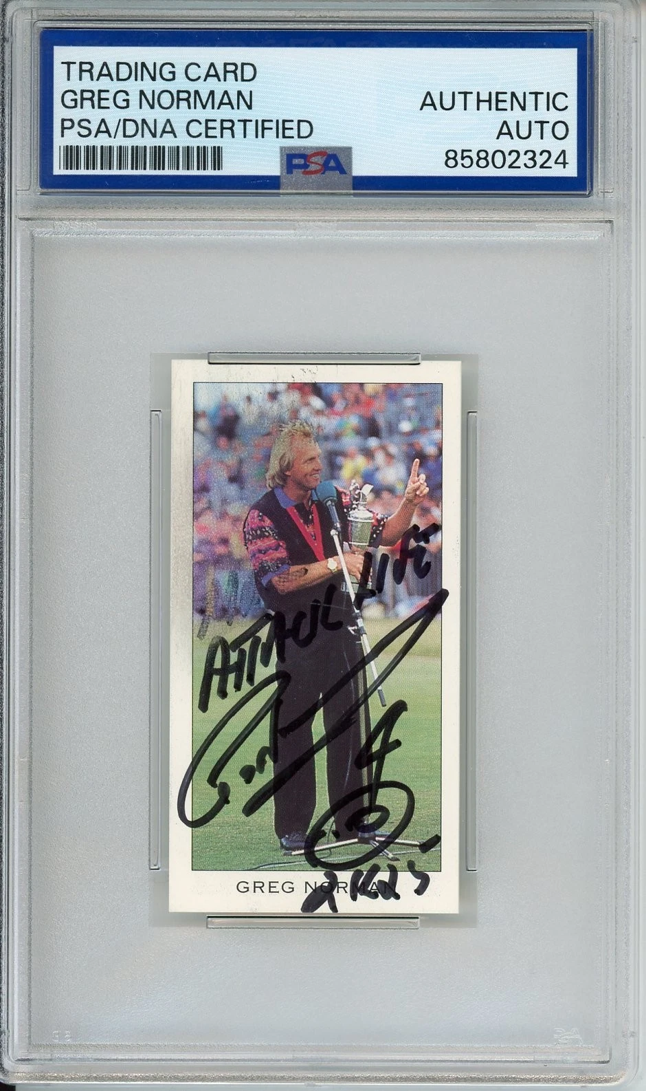 1994 DORMY COLLECTION GREG NORMAN SIGNED PSA DNA COA AUTOGRAPH LIV GOLF PGA TOUR