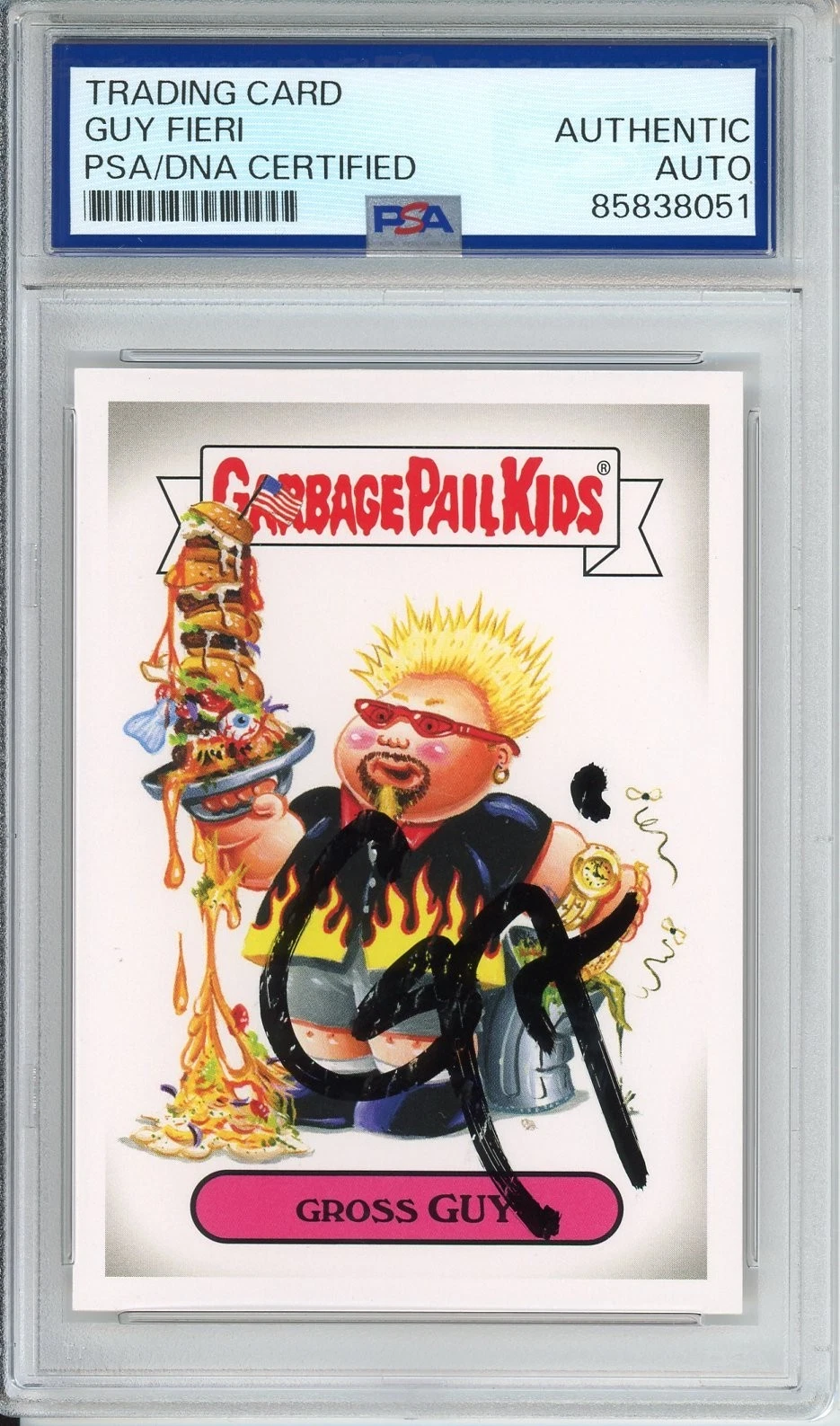 2016 Topps Garbage Pail Kids GPK Gross Guy Fieri Card SIGNED PSA DNA COA Auto