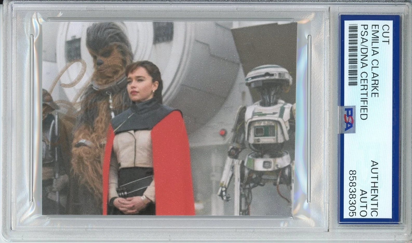 EMILIA CLARKE STAR WARS QI’RA AUTOGRAPH PSA DNA CERTIFIED COA SIGNED PICTURE CUT COLLECTIBLE MEMORABILIA