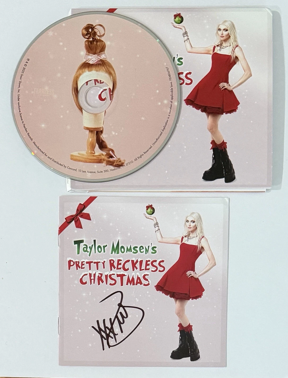 SIGNED Taylor Momsen Pretty Reckless Christmas CD Book Autograph PSA DNA COA