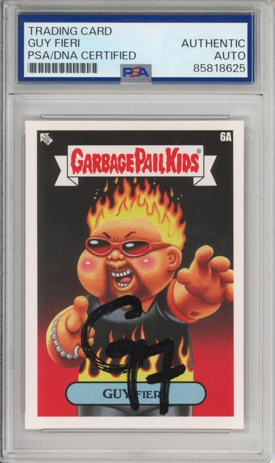 2021 Topps Garbage Pail Kids GPK Fiery Guy Fieri SIGNED PSA DNA COA Autograph
