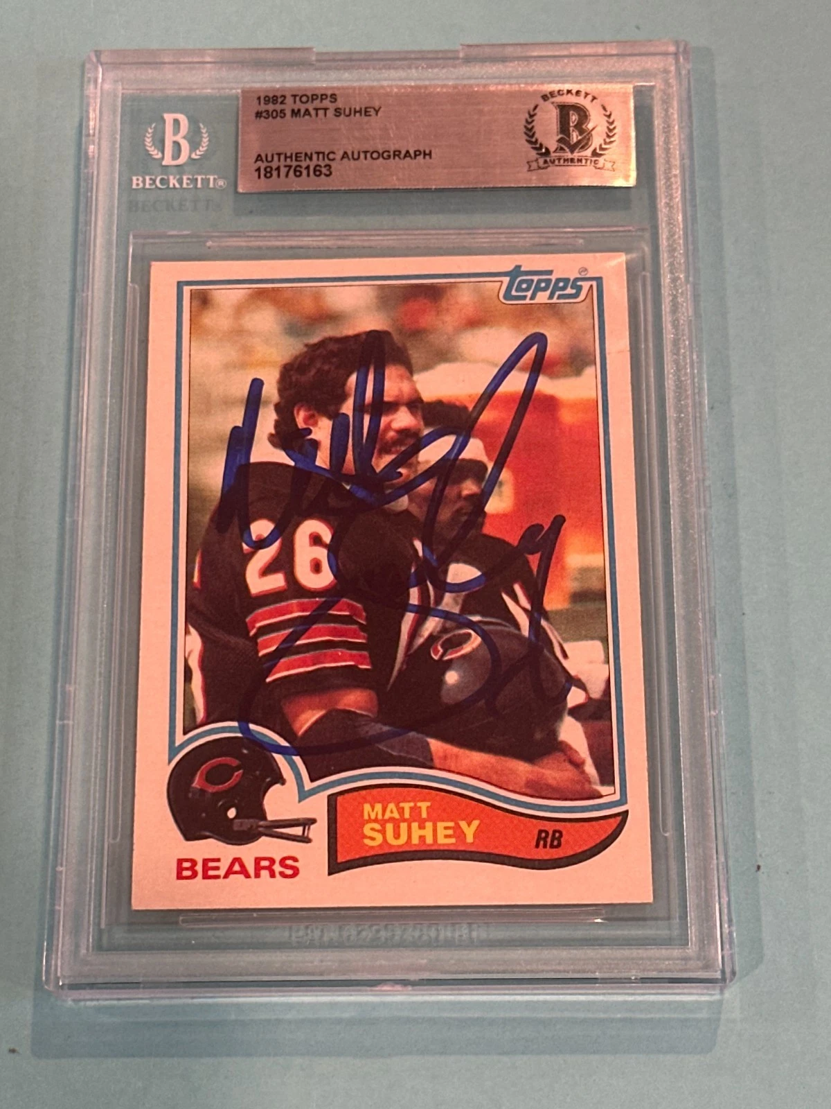 MATT SUHEY Signed 1982 TOPPS ROOKIE Card #305 Beckett BAS