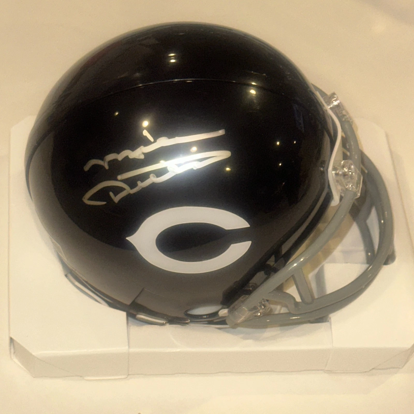 MIKE DITKA Signed BEARS THROWBACK Mini-helmet Beckett Authentication (BAS)