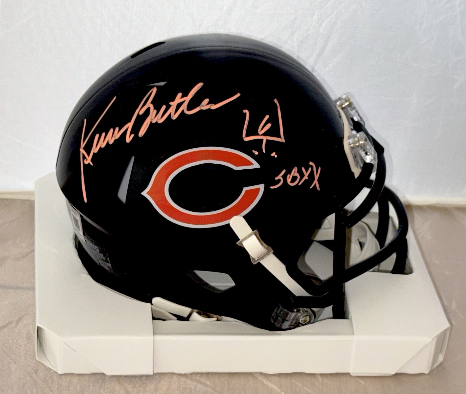 Kevin Butler signed Chicago Bears mini helmet autographed Beckett Witnessed