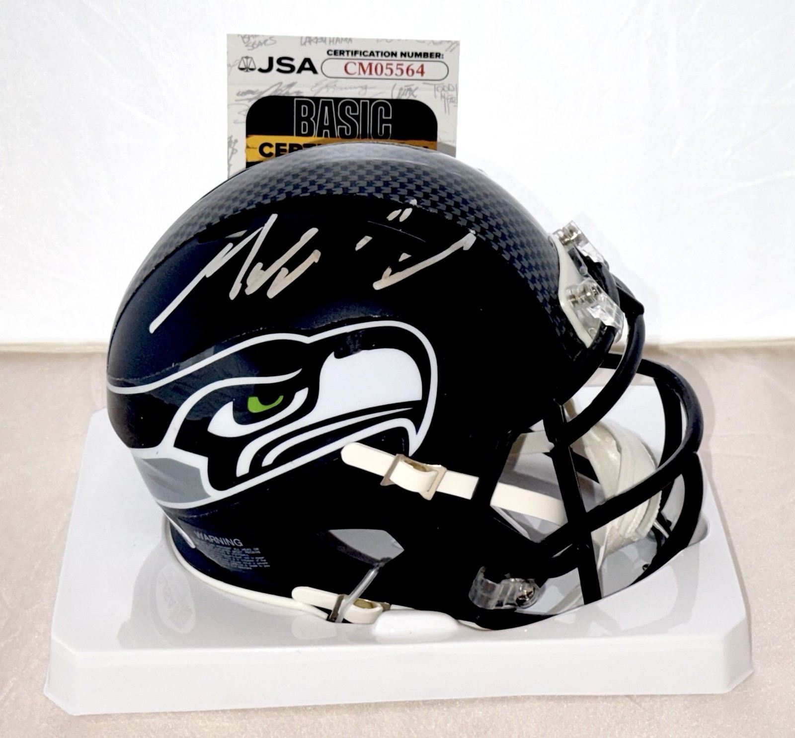 Mike Macdonald signed Seattle Seahawks mini helmet autographed JSA