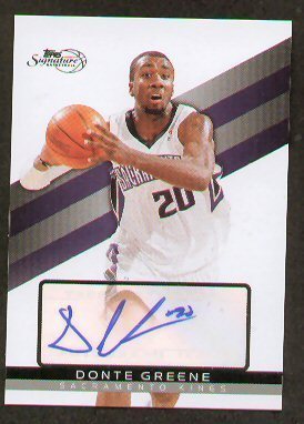 Donte Greene signed auto 2009 Topps Signature 428/1199