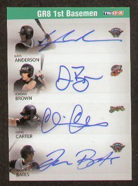 TriStar auto GR8 1st Base Anderson Brown Carter & Bates