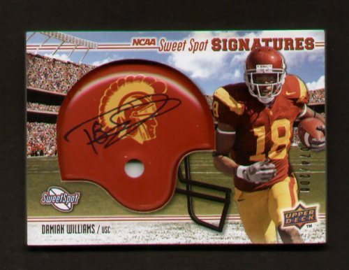 Damian Williams signed auto Upper Deck NCAA Sweet Spot