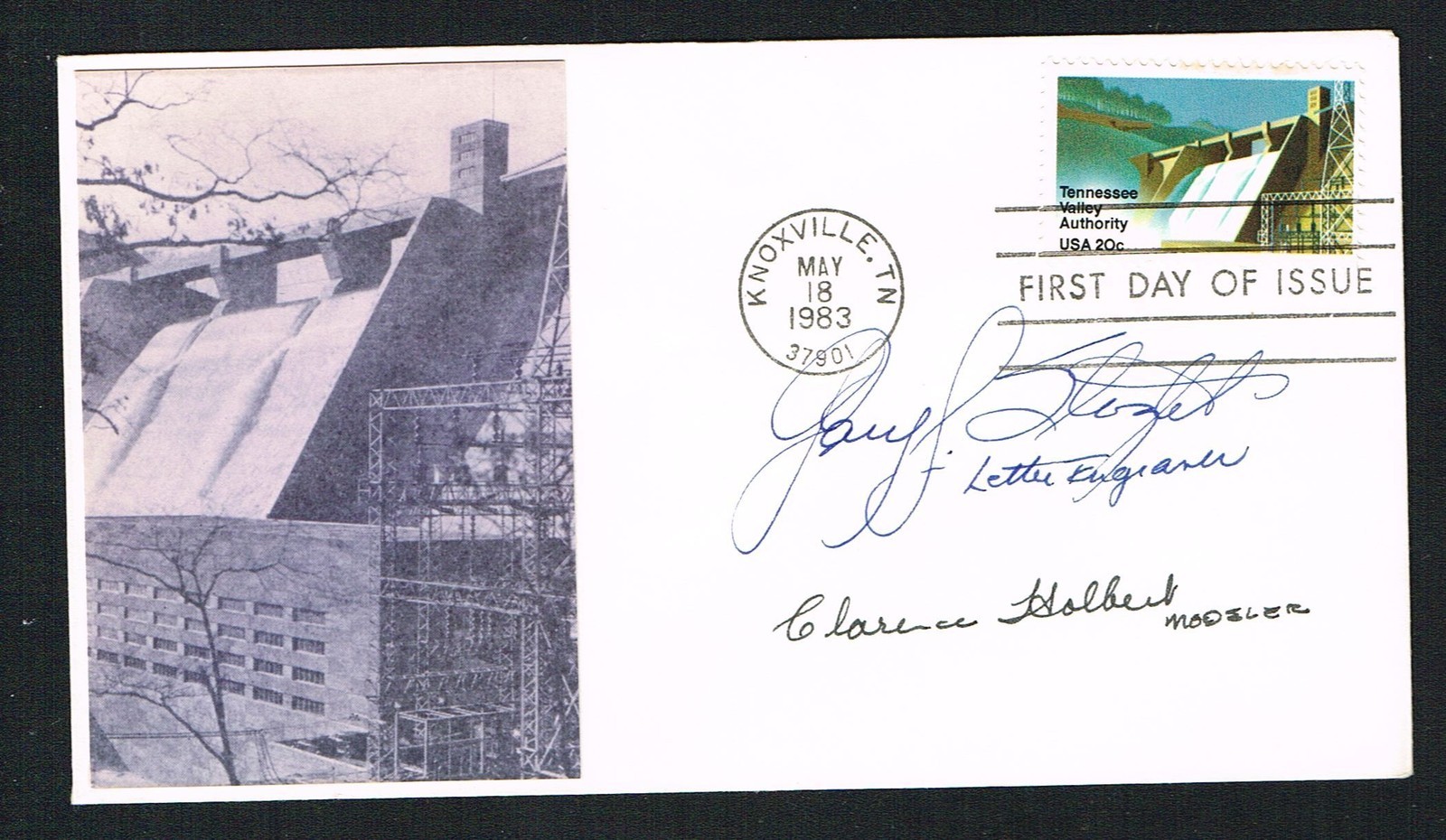Clarence Holbert & Gary Slaght signed autograph Postal Cover FDC Artist Designer
