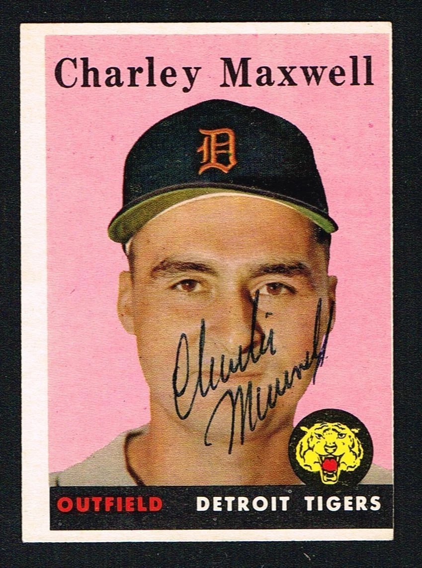 Charley Maxwell #380 signed autograph auto 1958 Topps Baseball Trading Card