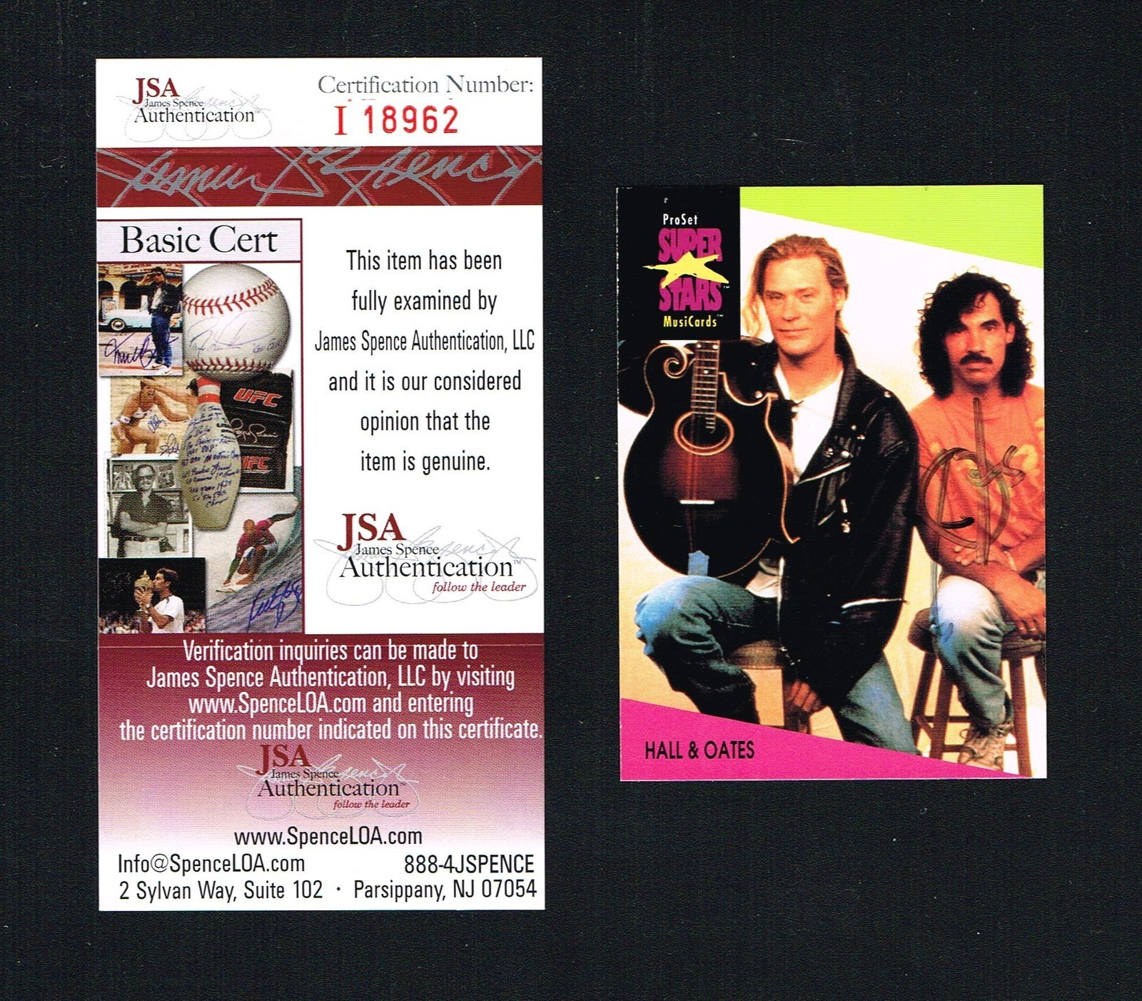 John Oates signed autograph Pro Set Music Card Hall & Oates JSA Authenticated
