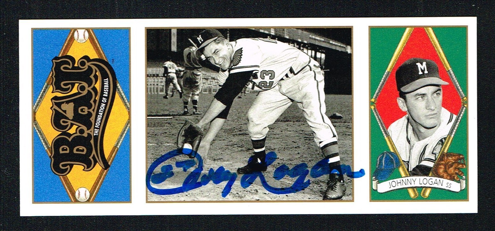 Johnny Logan signed autographed 1993 Upper Deck B.A.T.